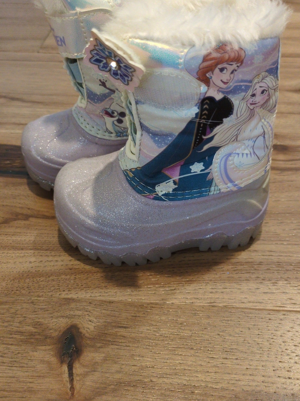 Disney Frozen Anna Elsa Light Up Snow Boots Toddler Size 5